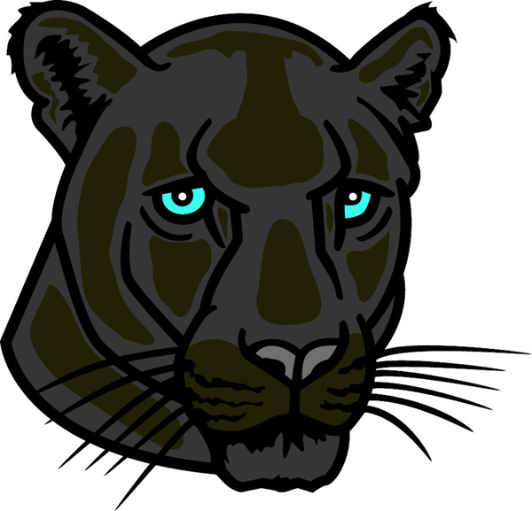 Panther head team mascot color vinyl sports decal. Make it personal! Panther head 